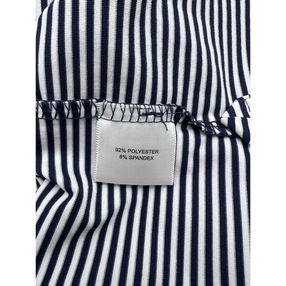 Peter Millar Summer Comfort Golf Polo Shirt Men XL Navy Blue Striped Embroidered - Picture 11 of 12